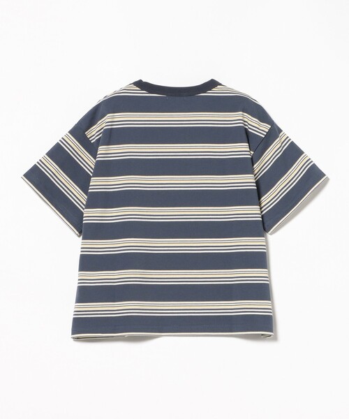 BEAMS mini(ビームスミニ)の「【8/6新規値下げ】ビッグ ボーダー Tシャツ 2026SS (90~150cm) 外遊び プチプラ 通園 通学 公園 定番(Tシャツ/カットソー・キッズ・ベージュ/ブルー系その他4・90/120/130/150/100/110/140)」の14枚目の写真
