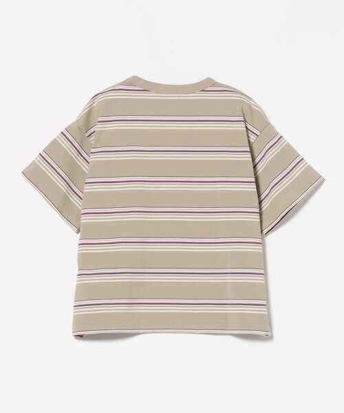 BEAMS mini(ビームスミニ)の「【8/6新規値下げ】ビッグ ボーダー Tシャツ 2026SS (90~150cm) 外遊び プチプラ 通園 通学 公園 定番(Tシャツ/カットソー・キッズ・ベージュ/ブルー系その他4・90/120/130/150/100/110/140)」の18枚目の写真