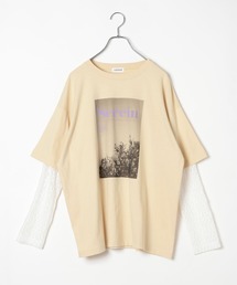 LEPSIM（レプシィム）の「袖レースレイヤード長袖T　645485（Tシャツ/カットソー）」