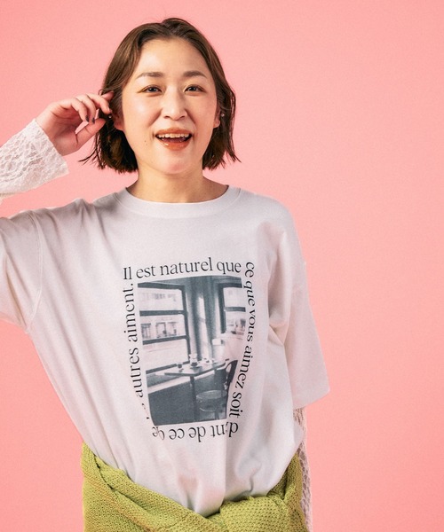 LEPSIM（レプシィム）の「袖レースレイヤード長袖T　645485（Tシャツ/カットソー・レディース・オフホワイト/チャコールグレー/ライトグレー・FREE）」の8枚目の写真