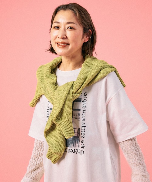 LEPSIM（レプシィム）の「袖レースレイヤード長袖T　645485（Tシャツ/カットソー・レディース・オフホワイト/チャコールグレー/ライトグレー・FREE）」の10枚目の写真