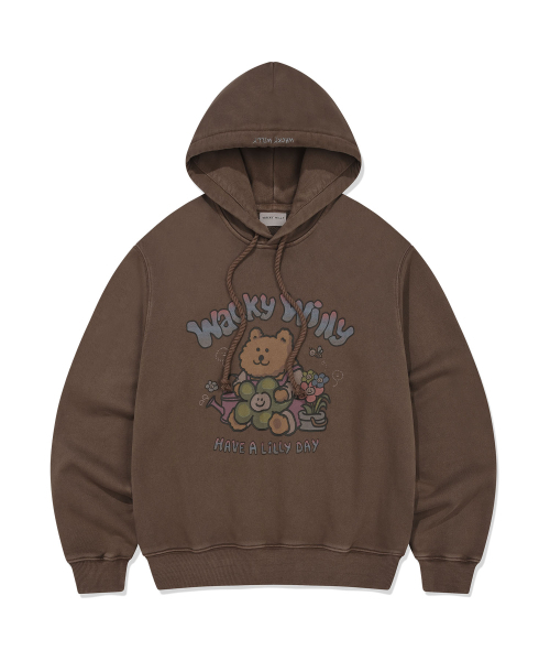 Wacky WiLLy(ワッキーウィリー)の「ウィメンズグラフィックセミオーバーフードパーカー ブラウン(パーカー・レディース・その他・F)」の2枚目の写真