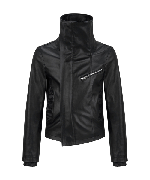 LECYTO（レシト）の「Geometrique Leather Jacket_[Black]（ライダースジャケット・レディース・その他・FREE）」の3枚目の写真