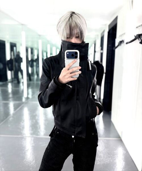 LECYTO（レシト）の「Geometrique Leather Jacket_[Black]（ライダースジャケット・レディース・その他・FREE）」の6枚目の写真