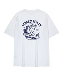 サーフィンキキグラフィック半袖Tシャツホワイト