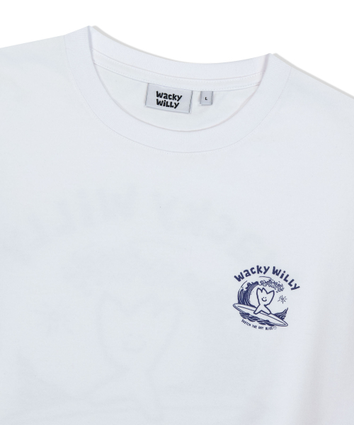 Wacky WiLLy(ワッキーウィリー)の「サーフィンキキグラフィック半袖Tシャツホワイト(Tシャツ/カットソー・レディース・その他・SMALL/MEDIUM/LARGE/X-LARGE)」の4枚目の写真