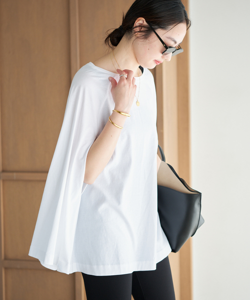 plage(プラージュ)の「Poncho TEEシャツ(Tシャツ/カットソー・レディース・チャコールグレー/ホワイト・FREE)」の20枚目の写真