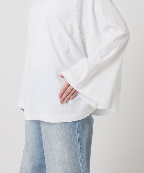 plage（プラージュ）の「Poncho TEEシャツ（Tシャツ/カットソー・レディース・チャコールグレー/ホワイト・FREE）」の21枚目の写真