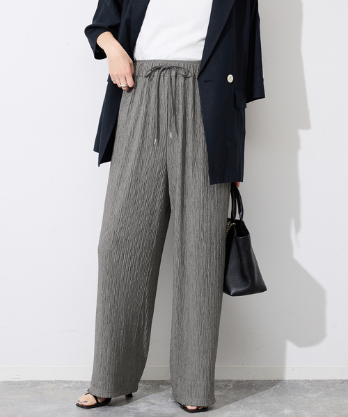 SLOBE IENA（スローブイエナ）の「《ブラックのみWEB限定》楊柳カットソーパンツ（その他パンツ・レディース・ベージュ/ブラック/チャコールグレー・FREE）」の17枚目の写真