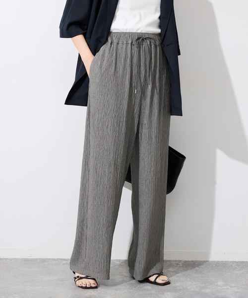 SLOBE IENA（スローブイエナ）の「《ブラックのみWEB限定》楊柳カットソーパンツ（その他パンツ・レディース・ベージュ/ブラック/チャコールグレー・FREE）」の18枚目の写真