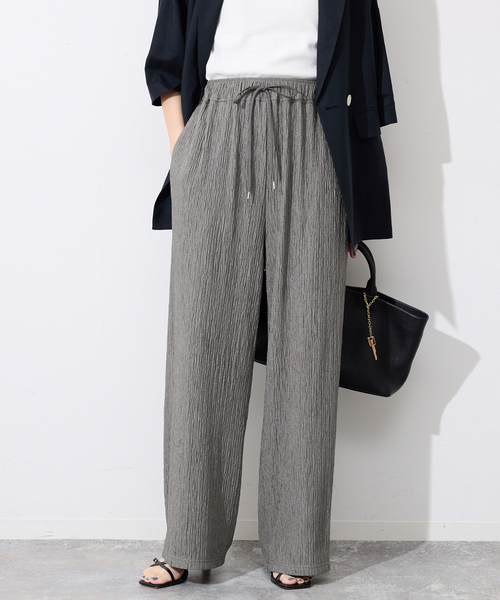 SLOBE IENA（スローブイエナ）の「《ブラックのみWEB限定》楊柳カットソーパンツ（その他パンツ・レディース・ベージュ/ブラック/チャコールグレー・FREE）」の19枚目の写真