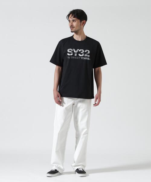 SY32 by SWEET YEARS（エスワイサーティトゥバイスィートイヤーズ）の「SY32 by SWEET YEARS /エスワイサーティトゥ バイ スィートイヤーズ/BASIC GRAPHIC LOGO TEE（Tシャツ/カットソー・メンズ・ホワイト/ブラック・L/XL/M）」の18枚目の写真