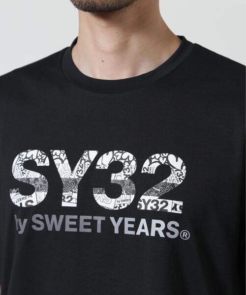 SY32 by SWEET YEARS（エスワイサーティトゥバイスィートイヤーズ）の「SY32 by SWEET YEARS /エスワイサーティトゥ バイ スィートイヤーズ/BASIC GRAPHIC LOGO TEE（Tシャツ/カットソー・メンズ・ホワイト/ブラック・L/XL/M）」の3枚目の写真