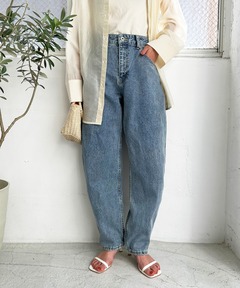 別注】＜upper hights for conte＞タックデニムパンツ UN（デニム