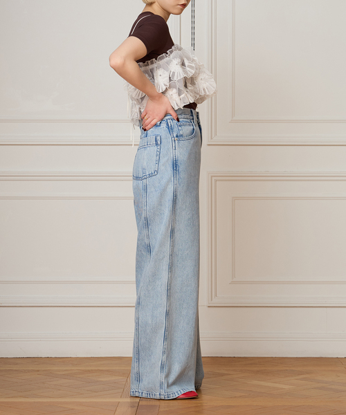 IENA LA BOUCLE（イエナラブークル）の「IENA LA BOUCLE フラワーモチーフオーガンジーキャミ（キャミソール・レディース・ホワイト・FREE）」の10枚目の写真