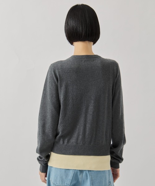 AKANE UTSUNOMIYA（アカネウツノミヤ）の「【AKANE UTSUNOMIYA/アカネウツノミヤ】SAP-FK02-1001/肩開きニットカーディガン（カーディガン/ボレロ・レディース・グレー/ネイビー・FREE）」の8枚目の写真