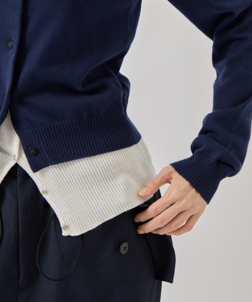 AKANE UTSUNOMIYA（アカネウツノミヤ）の「【AKANE UTSUNOMIYA/アカネウツノミヤ】SAP-FK02-1001/肩開きニットカーディガン（カーディガン/ボレロ・レディース・グレー/ネイビー・FREE）」の15枚目の写真