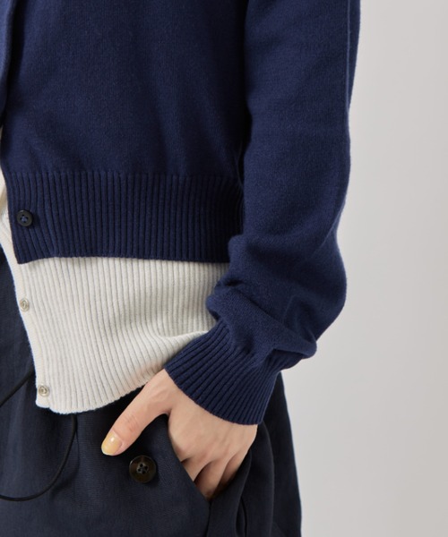 AKANE UTSUNOMIYA（アカネウツノミヤ）の「【AKANE UTSUNOMIYA/アカネウツノミヤ】SAP-FK02-1001/肩開きニットカーディガン（カーディガン/ボレロ・レディース・グレー/ネイビー・FREE）」の16枚目の写真