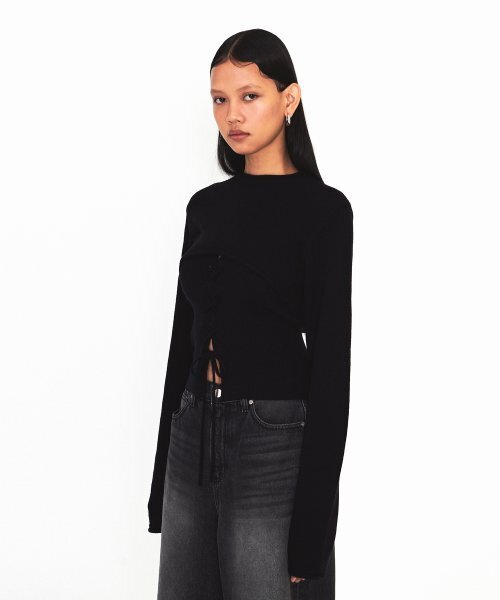 DIAGONAL(ダイアゴナル)の「BOLERO LAYERED KNIT (navy)(ニット/セーター・レディース・その他・FREE)」の2枚目の写真