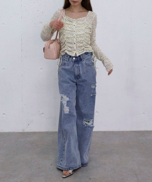 archives（アルシーヴ）の「アソートカットＪＱギャザーＴＯＰＳ（Tシャツ/カットソー・レディース・アイボリー/ブラック/オフホワイト・MEDIUM）」の8枚目の写真