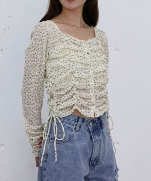 archives（アルシーヴ）の「アソートカットＪＱギャザーＴＯＰＳ（Tシャツ/カットソー・レディース・アイボリー/ブラック/オフホワイト・MEDIUM）」の5枚目の写真