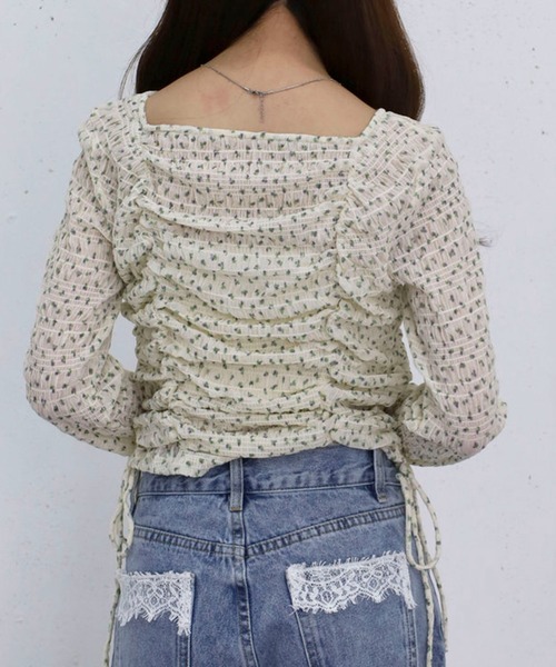 archives（アルシーヴ）の「アソートカットＪＱギャザーＴＯＰＳ（Tシャツ/カットソー・レディース・アイボリー/ブラック/オフホワイト・MEDIUM）」の7枚目の写真