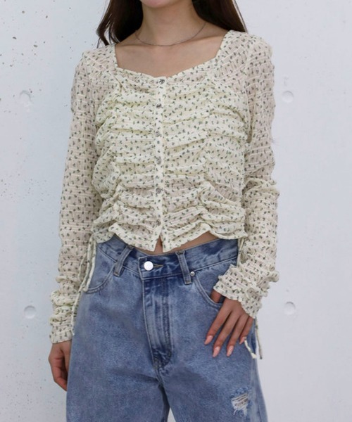 archives（アルシーヴ）の「アソートカットＪＱギャザーＴＯＰＳ（Tシャツ/カットソー・レディース・アイボリー/ブラック/オフホワイト・MEDIUM）」の4枚目の写真