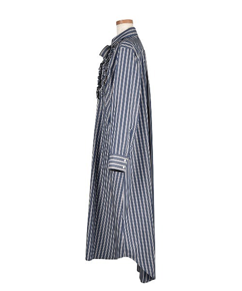 Regimental stripe Frill Shirt OP（シャツワンピース）｜KEITA