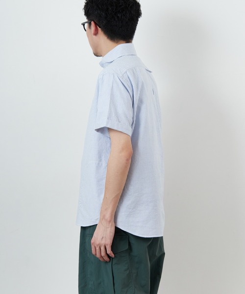 DANTON（ダントン）の「[DANTON/ダントン] ラウンドカラー プルオーバー ショートスリーブシャツ(ギンガム, ストライプ)（シャツ/ブラウス・レディース・ブラック/サックスブルー/ネイビー・38/42/40）」の16枚目の写真