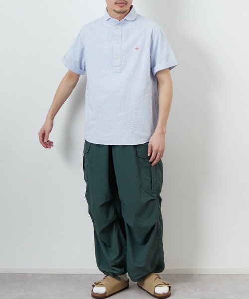 DANTON（ダントン）の「[DANTON/ダントン] ラウンドカラー プルオーバー ショートスリーブシャツ(ギンガム, ストライプ)（シャツ/ブラウス・レディース・ブラック/サックスブルー/ネイビー・38/42/40）」の18枚目の写真