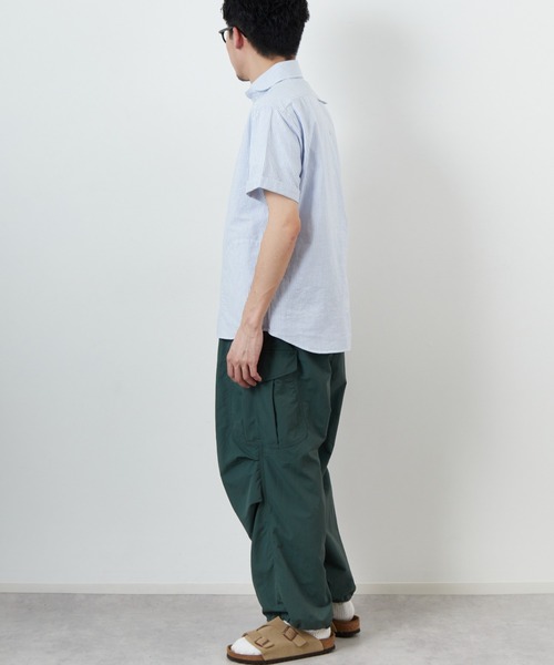 DANTON（ダントン）の「[DANTON/ダントン] ラウンドカラー プルオーバー ショートスリーブシャツ(ギンガム, ストライプ)（シャツ/ブラウス・レディース・ブラック/サックスブルー/ネイビー・38/42/40）」の19枚目の写真