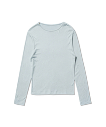 eeeaa テンセルエピュレ長袖Tシャツ [ブルー]