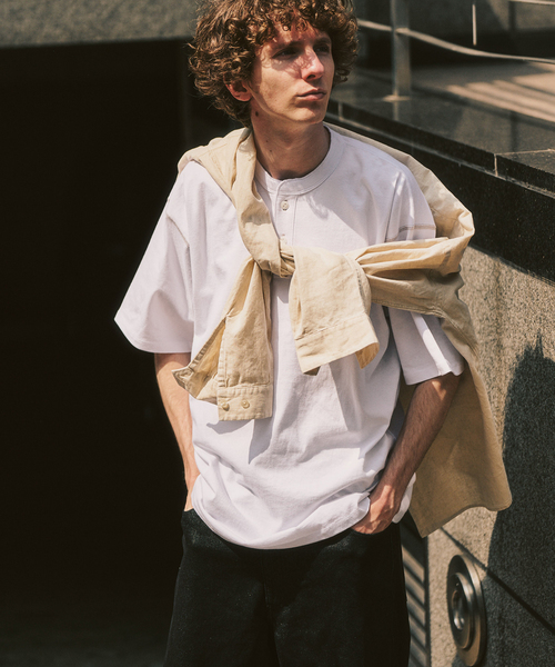 417 EDIFICE(フォーワンセブンエディフィス)の「トーナルステッチ ヘンリーネックTシャツ(Tシャツ/カットソー・メンズ・アイボリー/ブラック/ホワイト・LARGE/MEDIUM)」の22枚目の写真