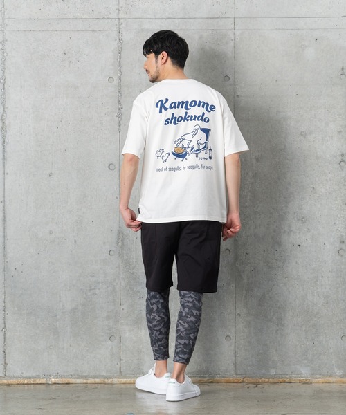 J.J camp(ジェイジェイキャンプ)の「兄弟・姉妹・親子で着られるTシャツ半袖 ワンポイント刺しゅう kamome syokudo(Tシャツ/カットソー・メンズ・ホワイト/グレー/イエロー・M/L/S/XL/XS)」の22枚目の写真