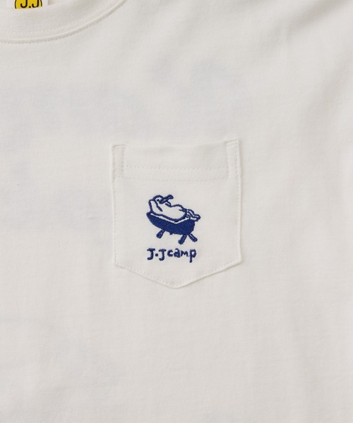 J.J camp(ジェイジェイキャンプ)の「兄弟・姉妹・親子で着られるTシャツ半袖 ワンポイント刺しゅう kamome syokudo(Tシャツ/カットソー・メンズ・ホワイト/グレー/イエロー・M/L/S/XL/XS)」の21枚目の写真
