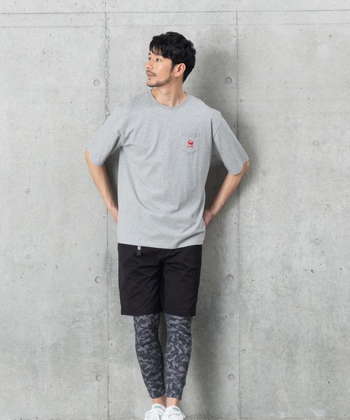 J.J camp(ジェイジェイキャンプ)の「兄弟・姉妹・親子で着られるTシャツ半袖 ワンポイント刺しゅう kamome syokudo(Tシャツ/カットソー・メンズ・ホワイト/グレー/イエロー・M/L/S/XL/XS)」の16枚目の写真