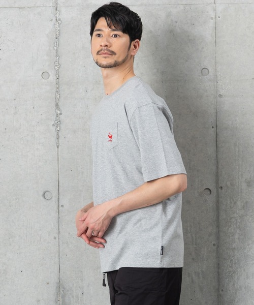 J.J camp(ジェイジェイキャンプ)の「兄弟・姉妹・親子で着られるTシャツ半袖 ワンポイント刺しゅう kamome syokudo(Tシャツ/カットソー・メンズ・ホワイト/グレー/イエロー・M/L/S/XL/XS)」の15枚目の写真