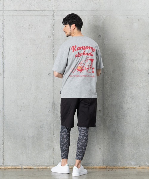 J.J camp(ジェイジェイキャンプ)の「兄弟・姉妹・親子で着られるTシャツ半袖 ワンポイント刺しゅう kamome syokudo(Tシャツ/カットソー・メンズ・ホワイト/グレー/イエロー・M/L/S/XL/XS)」の14枚目の写真