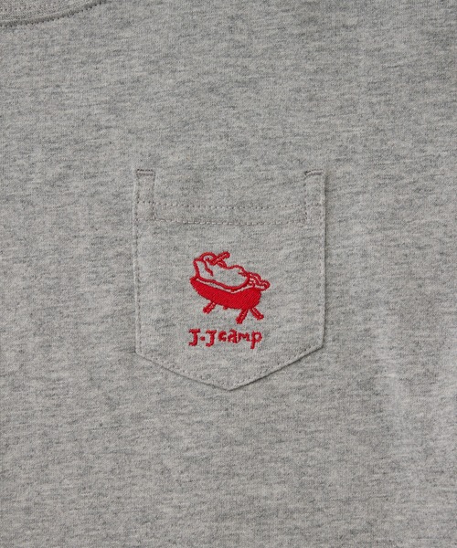 J.J camp(ジェイジェイキャンプ)の「兄弟・姉妹・親子で着られるTシャツ半袖 ワンポイント刺しゅう kamome syokudo(Tシャツ/カットソー・メンズ・ホワイト/グレー/イエロー・M/L/S/XL/XS)」の12枚目の写真