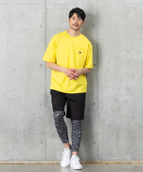 J.J camp(ジェイジェイキャンプ)の「兄弟・姉妹・親子で着られるTシャツ半袖 ワンポイント刺しゅう kamome syokudo(Tシャツ/カットソー・メンズ・ホワイト/グレー/イエロー・M/L/S/XL/XS)」の10枚目の写真