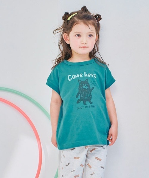 LYKKE(リッケ)の「マイニチお洗濯してもよれにくいフレンチTシャツ(Tシャツ/カットソー・キッズ・チャコール/イエロー/ブルーグリーン/ライトブルー/アイボリー/ライトベージュ・90/100/110/120/130)」の5枚目の写真