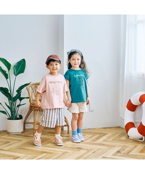 LYKKE(リッケ)の「マイニチお洗濯してもよれにくいフレンチTシャツ(Tシャツ/カットソー・キッズ・チャコール/イエロー/ブルーグリーン/ライトブルー/アイボリー/ライトベージュ・90/100/110/120/130)」の20枚目の写真