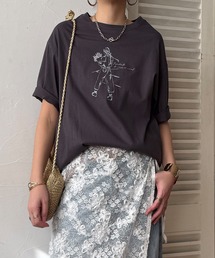 GirlプリントビッグTシャツ