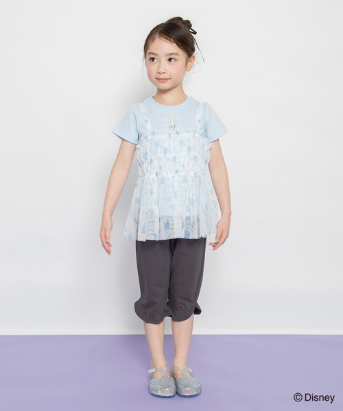 Disney(ディズニー)の「【DisneyCollection/ディズニーコレクション】半袖Tシャツ×チュールキャミソール(Tシャツ/カットソー・キッズ・オフホワイト/ラベンダー・110/90/130/120/100)」の4枚目の写真