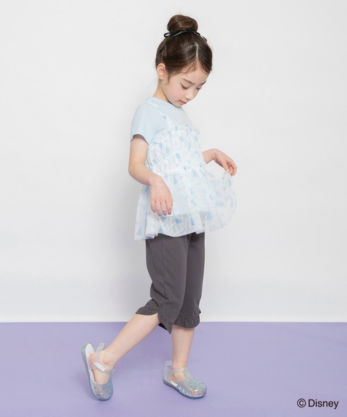 Disney(ディズニー)の「【DisneyCollection/ディズニーコレクション】半袖Tシャツ×チュールキャミソール(Tシャツ/カットソー・キッズ・オフホワイト/ラベンダー・110/90/130/120/100)」の6枚目の写真