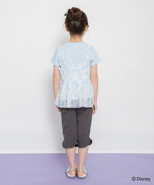 Disney(ディズニー)の「【DisneyCollection/ディズニーコレクション】半袖Tシャツ×チュールキャミソール(Tシャツ/カットソー・キッズ・オフホワイト/ラベンダー・110/90/130/120/100)」の7枚目の写真