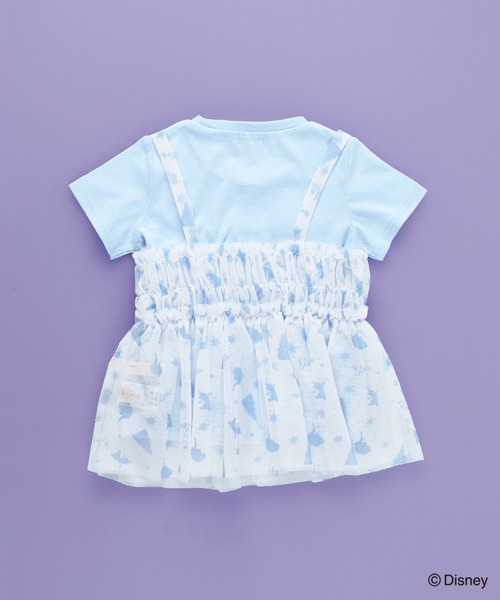Disney(ディズニー)の「【DisneyCollection/ディズニーコレクション】半袖Tシャツ×チュールキャミソール(Tシャツ/カットソー・キッズ・オフホワイト/ラベンダー・110/90/130/120/100)」の13枚目の写真