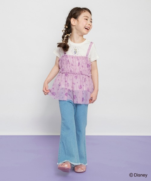 Disney(ディズニー)の「【DisneyCollection/ディズニーコレクション】半袖Tシャツ×チュールキャミソール(Tシャツ/カットソー・キッズ・オフホワイト/ラベンダー・110/90/130/120/100)」の17枚目の写真