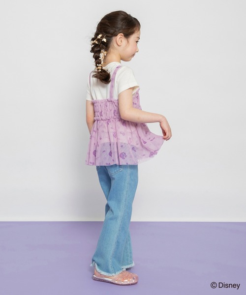 Disney(ディズニー)の「【DisneyCollection/ディズニーコレクション】半袖Tシャツ×チュールキャミソール(Tシャツ/カットソー・キッズ・オフホワイト/ラベンダー・110/90/130/120/100)」の18枚目の写真