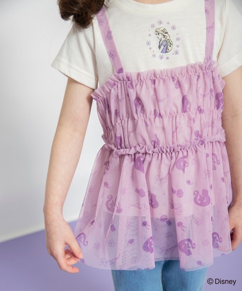 Disney(ディズニー)の「【DisneyCollection/ディズニーコレクション】半袖Tシャツ×チュールキャミソール(Tシャツ/カットソー・キッズ・オフホワイト/ラベンダー・110/90/130/120/100)」の20枚目の写真